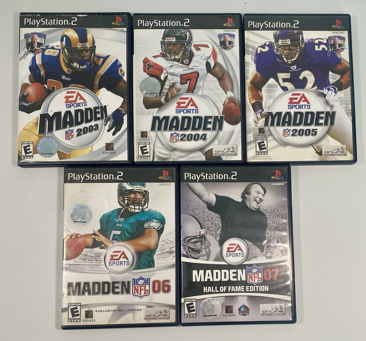 PS2 Sony PlayStation 2 Game Lot Bundle (5) Madden 03 04 05 06 07 All CIB & Work