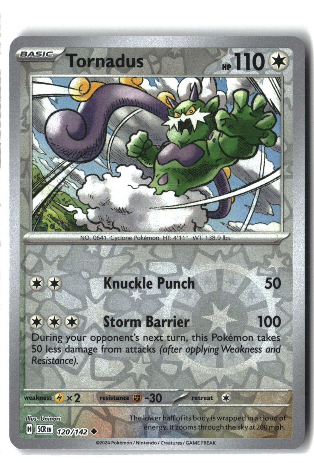Tornadus Reverse Holofoil NM (Stellar Crown 120/142)