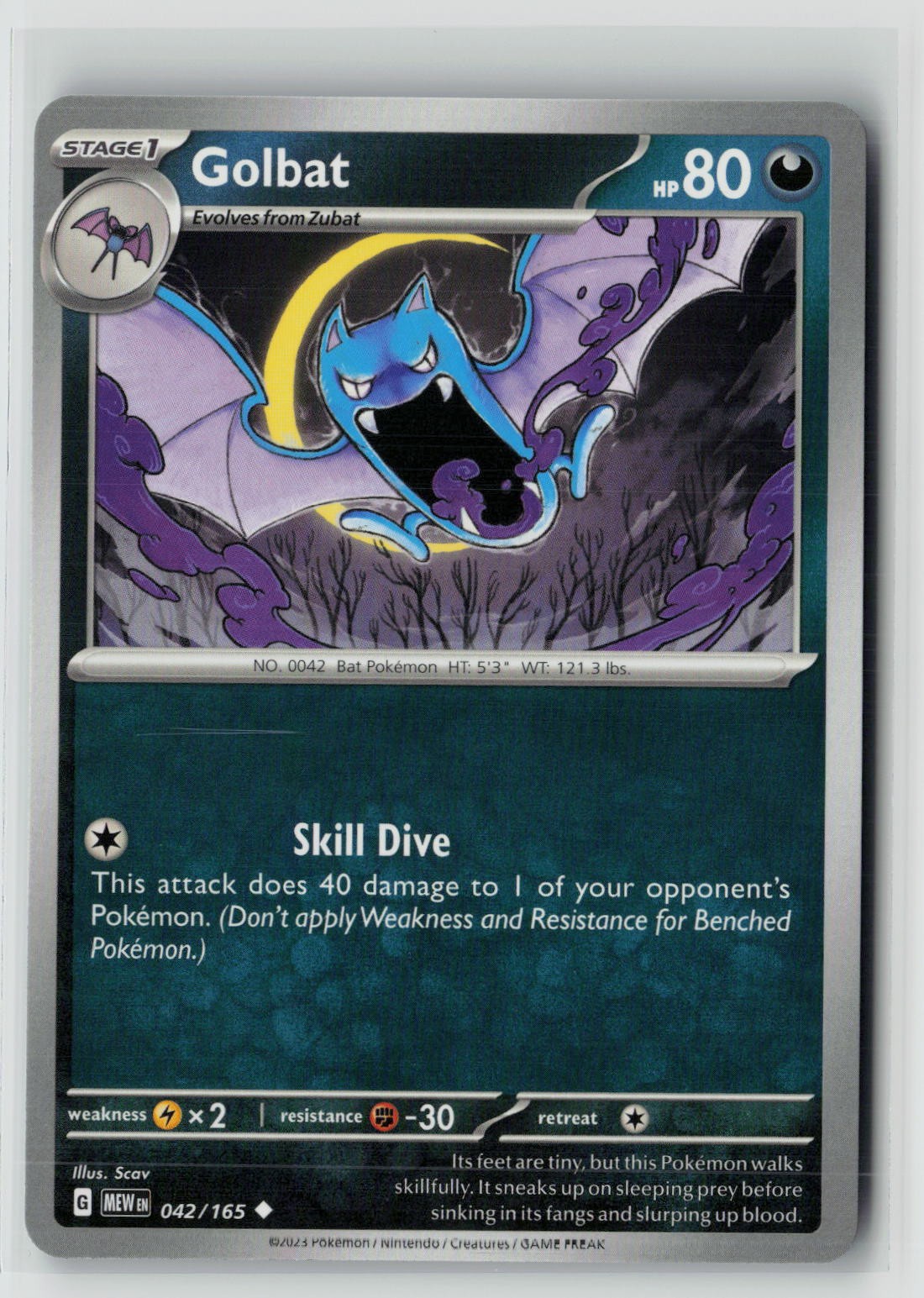 Golbat (SV: Scarlet & Violet 151 042/165) NM
