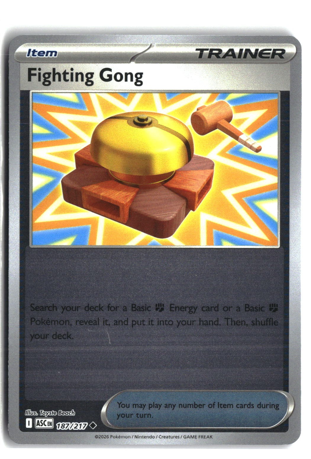 Fighting Gong Reverse Holofoil NM (ME: Ascended Heroes 187/217)