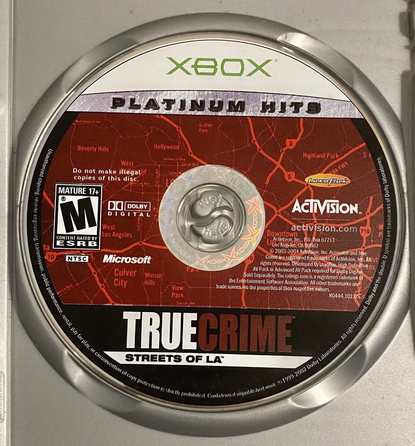 True Crime: Streets of L.A (Microsoft Xbox, 2004) CIB w/ Manual, Tested