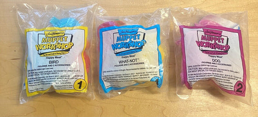 3 Set New McDonalds 1994 Muppet Jim Henson's Workshop Happy Meal  Toys
