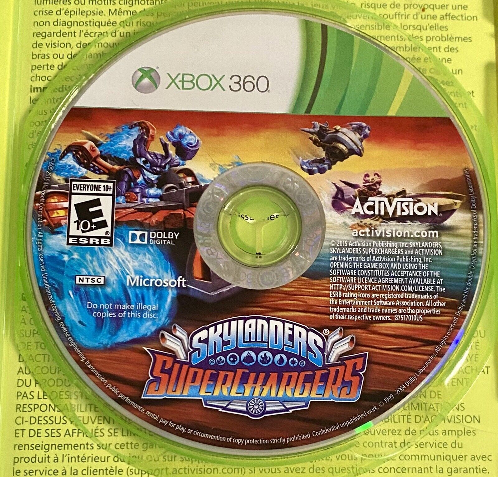 Skylanders: Superchargers (Microsoft Xbox 360, 2004) No Manual, Tested