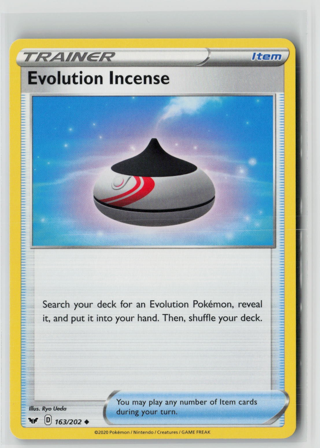 Evolution Incense (SWSH01: Sword & Shield Base Set 163/202) NM
