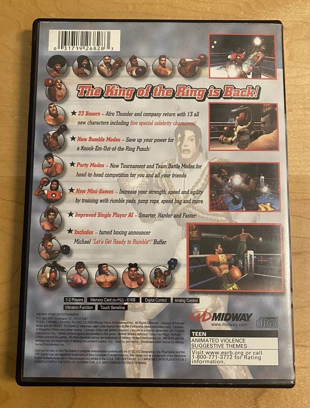 Ready 2 Rumble Boxing Round 2 (PS2, 2000) CIB W/ Manual And Registration, Tested