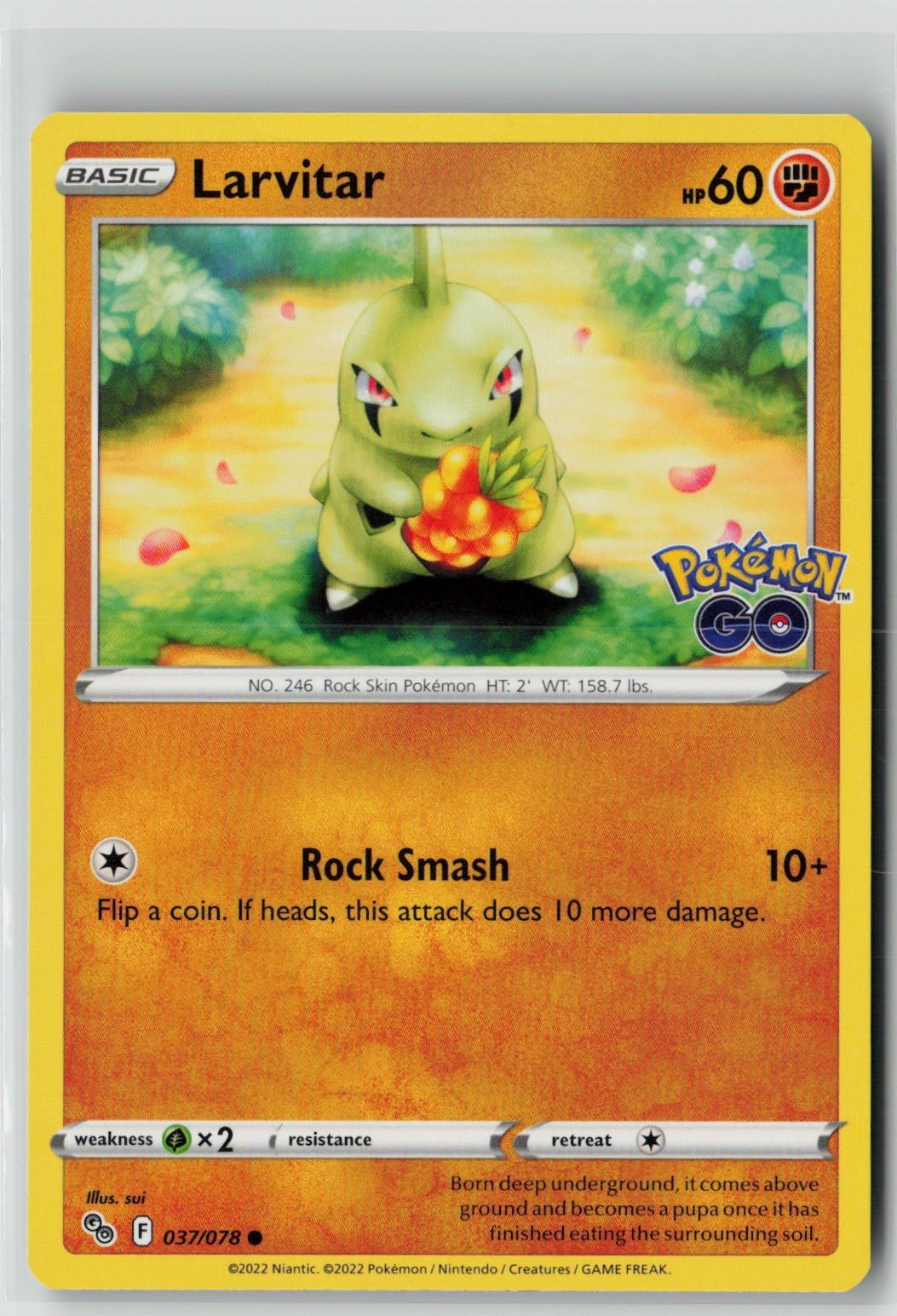 Larvitar (Pokemon GO 037/078) NM