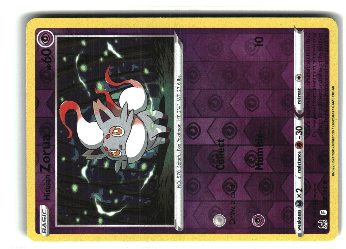 Hisuian Zorua Reverse Holofoil NM (SWSH11: Lost Origin 075/196)
