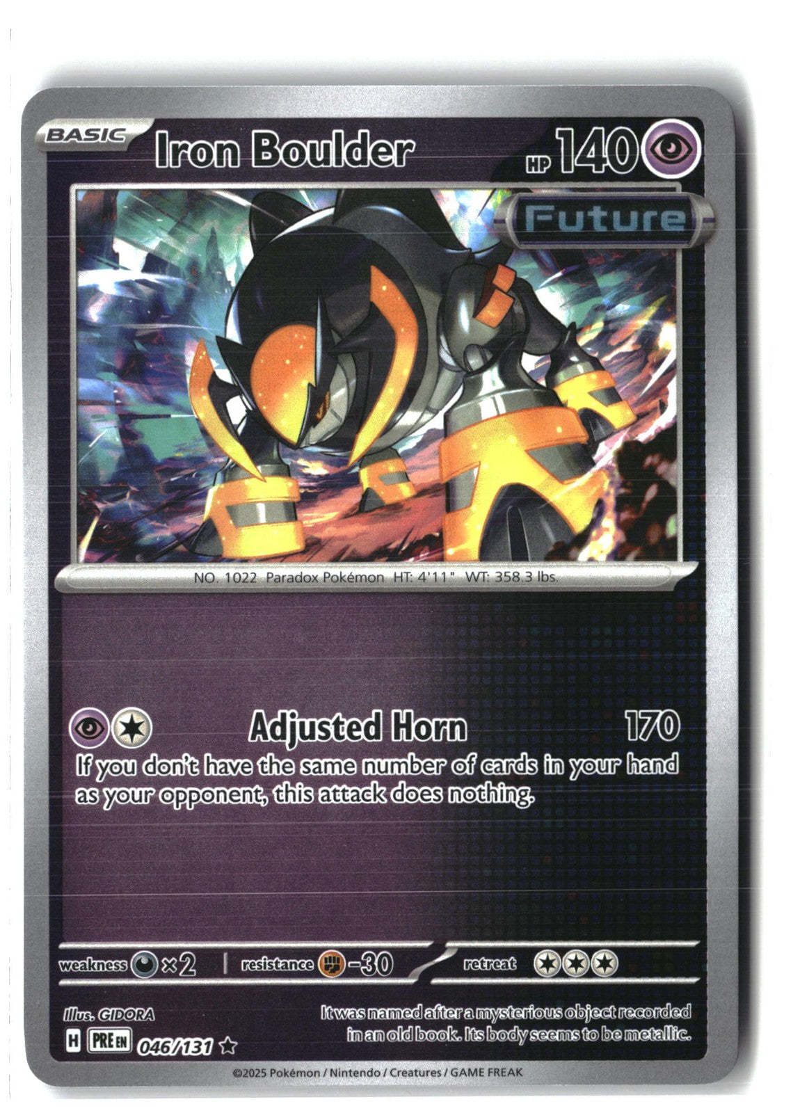 Iron Boulder Reverse Holofoil NM (SV: Prismatic Evolutions 046/131)