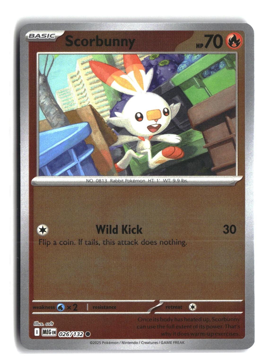 Scorbunny Reverse Holofoil NM (Mega Evolution 026/132)