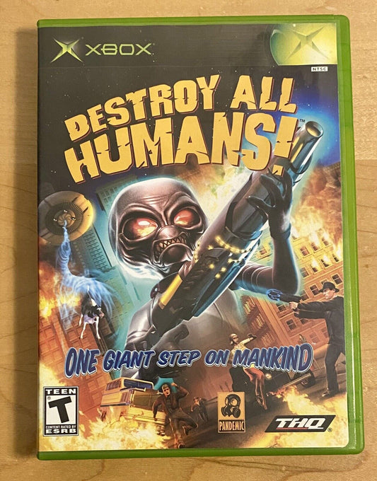 Destroy All Humans! (Microsoft Xbox, 2005) No Manual, Authentic & Tested