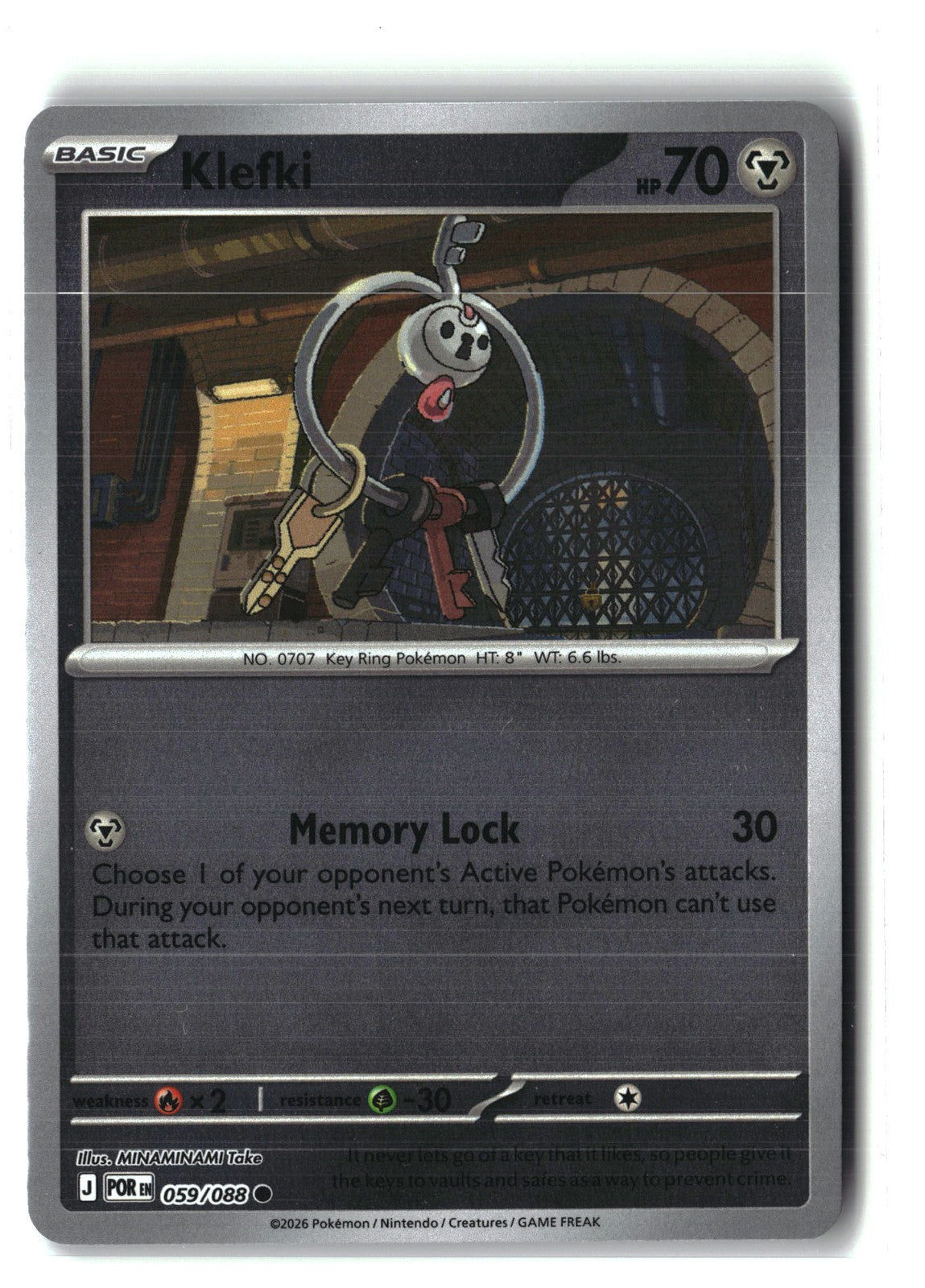 Klefki Reverse Holofoil NM (Perfect Order 059/088)