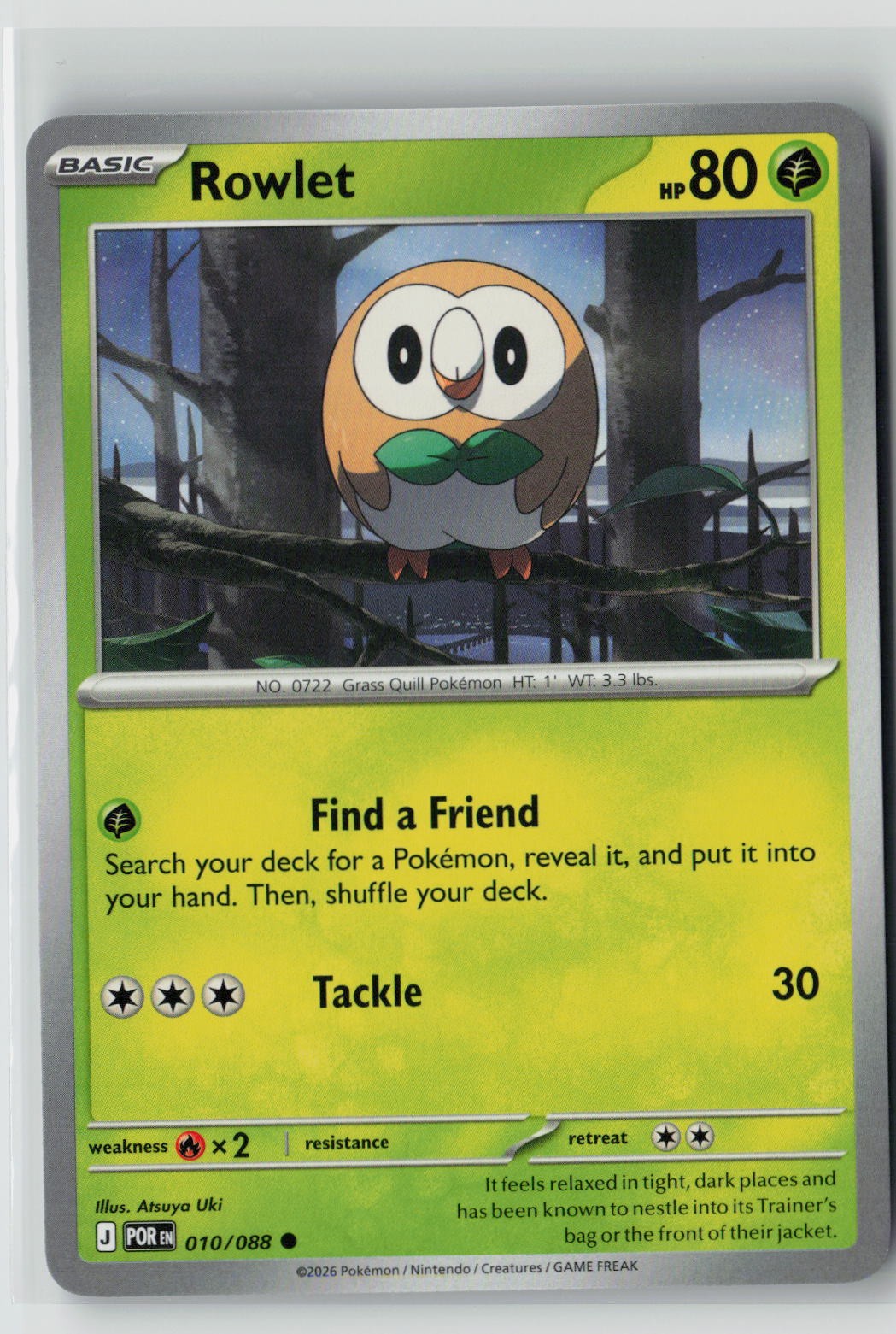 Rowlet (Perfect Order 010/088) NM