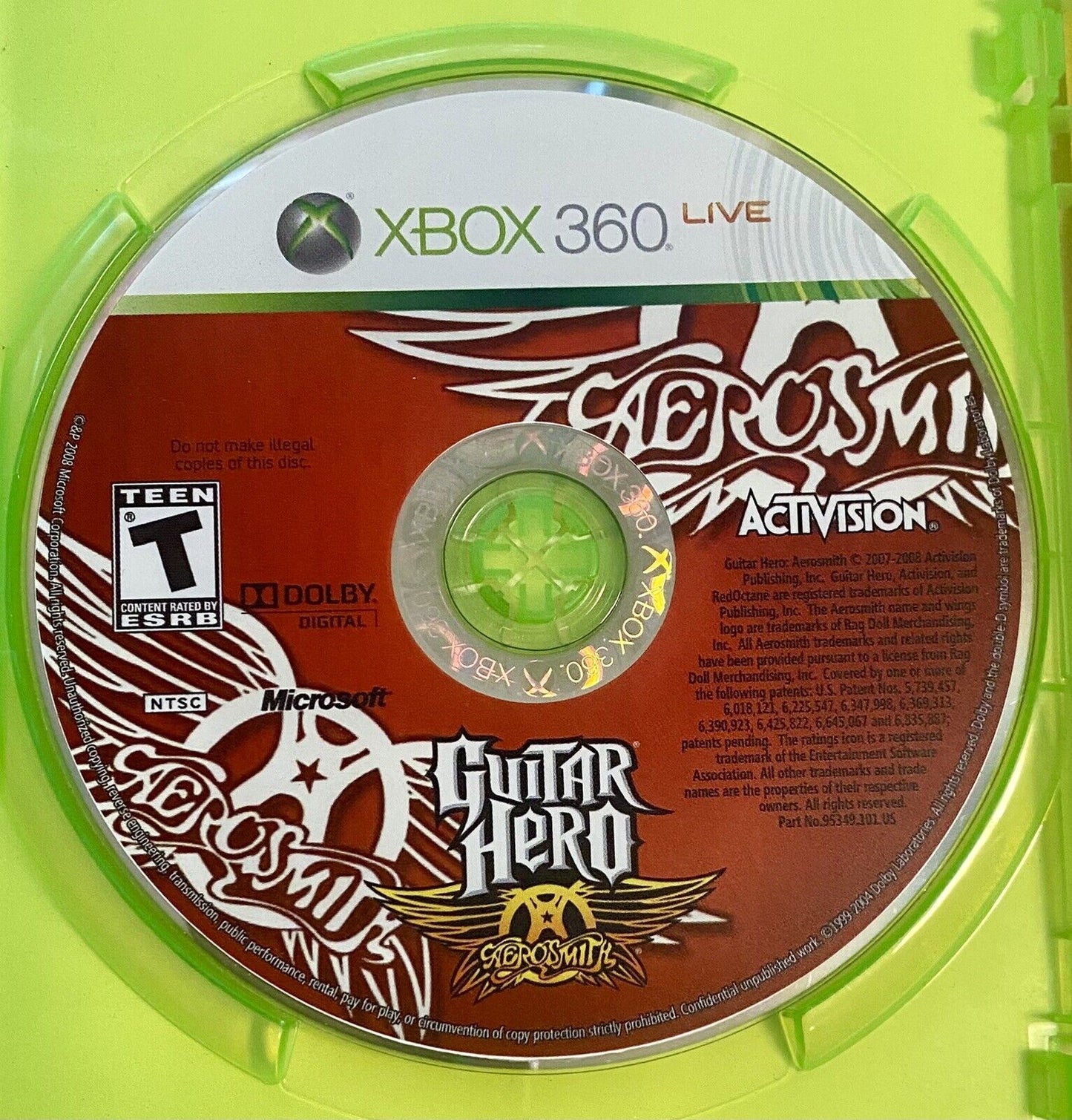 Guitar Hero: Aerosmith (Microsoft Xbox 360, 2008) Authentic & Tested