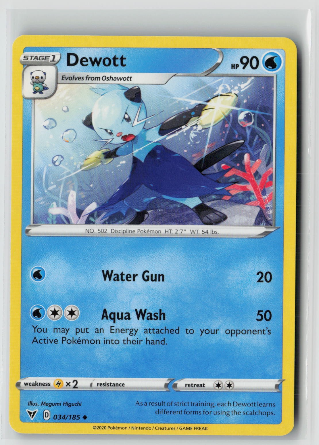 Dewott (SWSH04: Vivid Voltage 034/185) NM