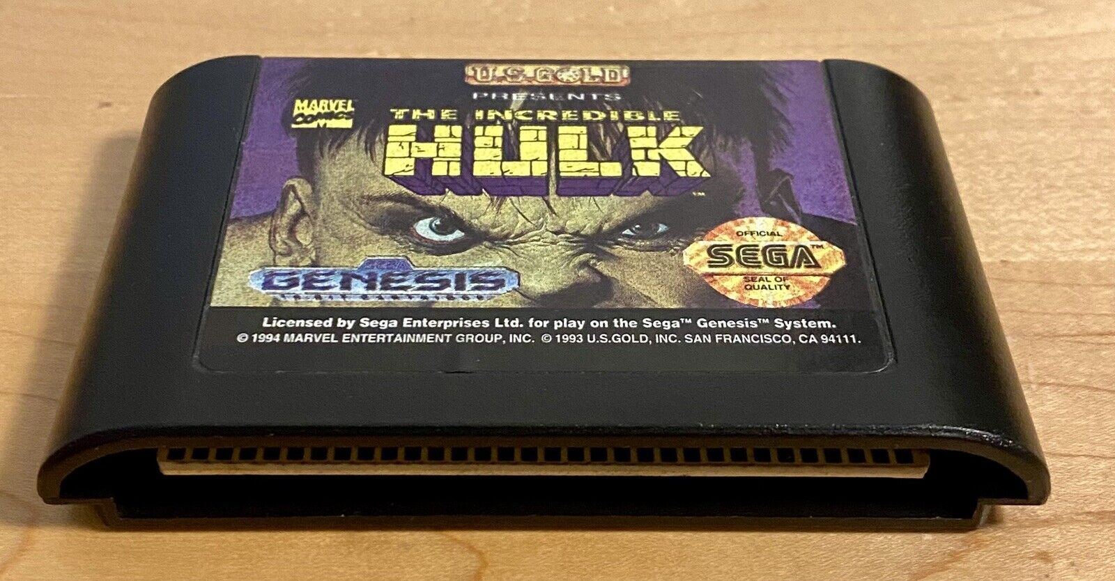 Incredible Hulk (Sega Genesis, 1994) No Manual, Authentic, Cleaned, & Tested