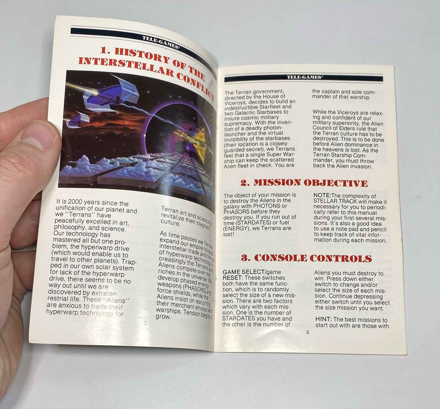 Stellar Track Atari 2600 Sears Tele-Games Manual Only