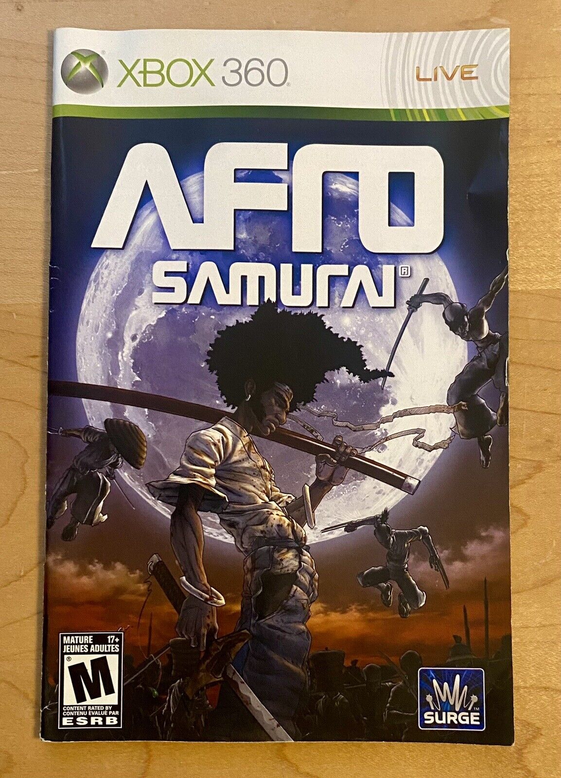 Afro Samurai (Microsoft Xbox 360, 2009) CIB with Manual, Tested, No Sleeve