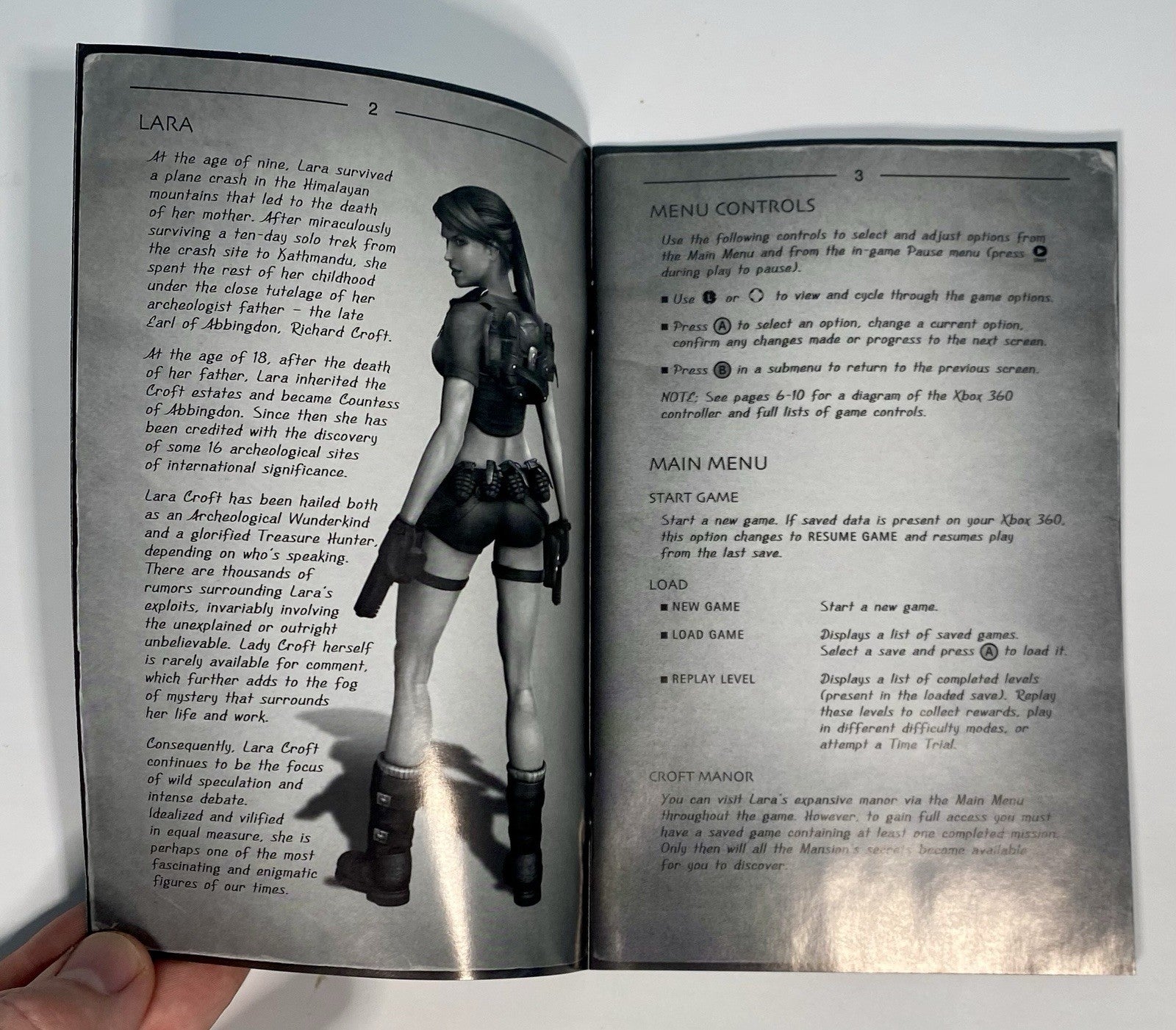 Laura Croft Tomb Raider Legend (Microsoft Xbox 360, 2006) CIB Complete W/ Manual