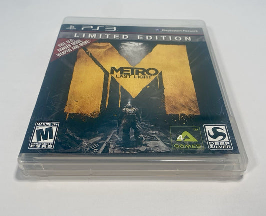 Metro Last Light Limited Edition PS3 PlayStation 3 CIB W/ Manual Inserts, Tested