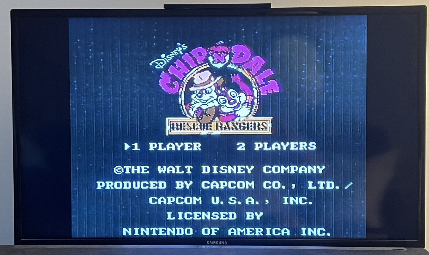 Disney's Chip 'N Dale: Rescue Rangers (Nintendo NES, 1990) Authentic & Tested!