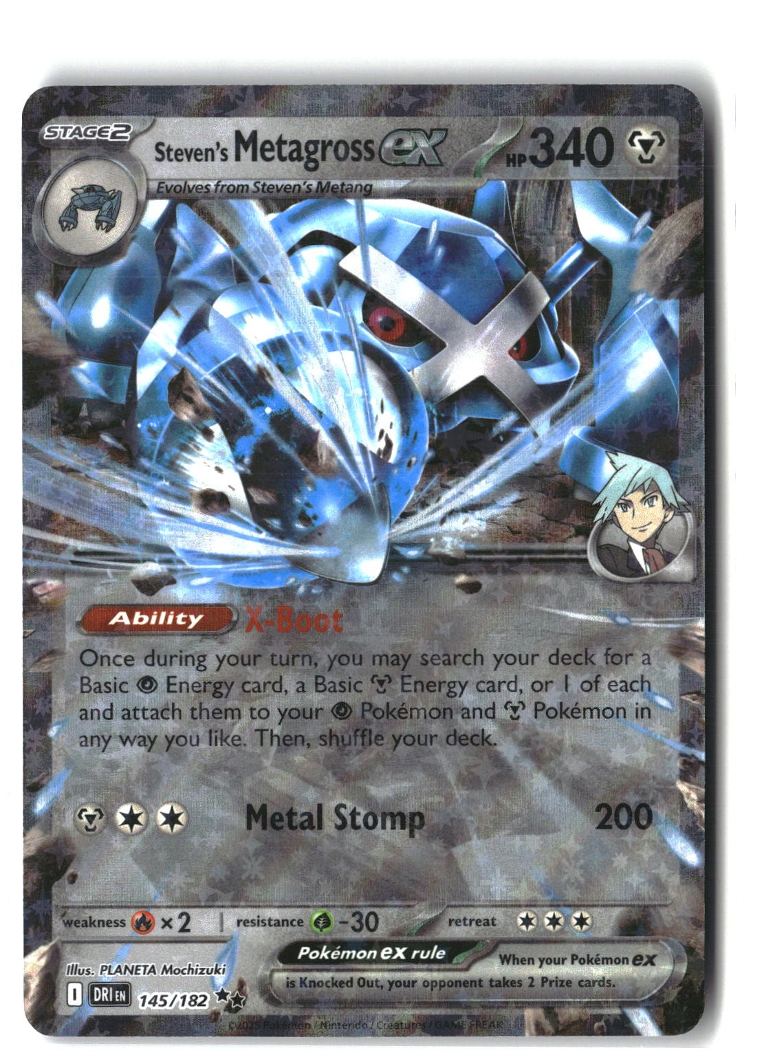 Steven's Metagross ex Holofoil NM (Destined Rivals 145/182)