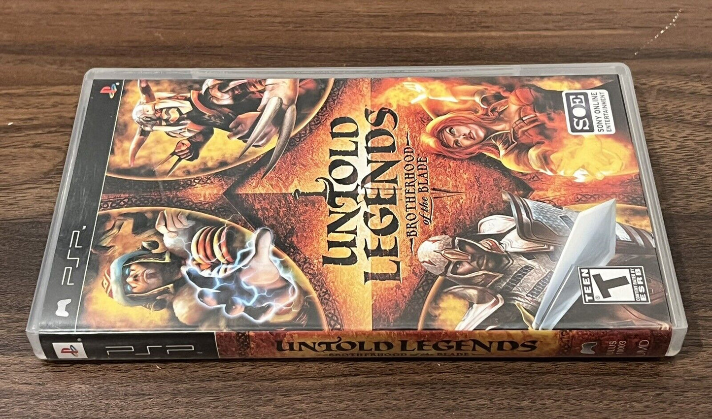 Untold Legends: Brotherhood of the Blade (Sony PSP, 2005) Complete Manual Tested