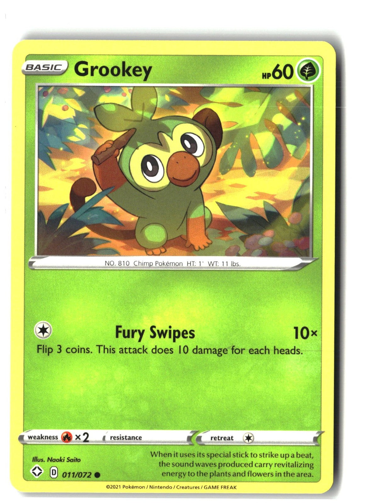 Grookey (Shining Fates 011/072) NM