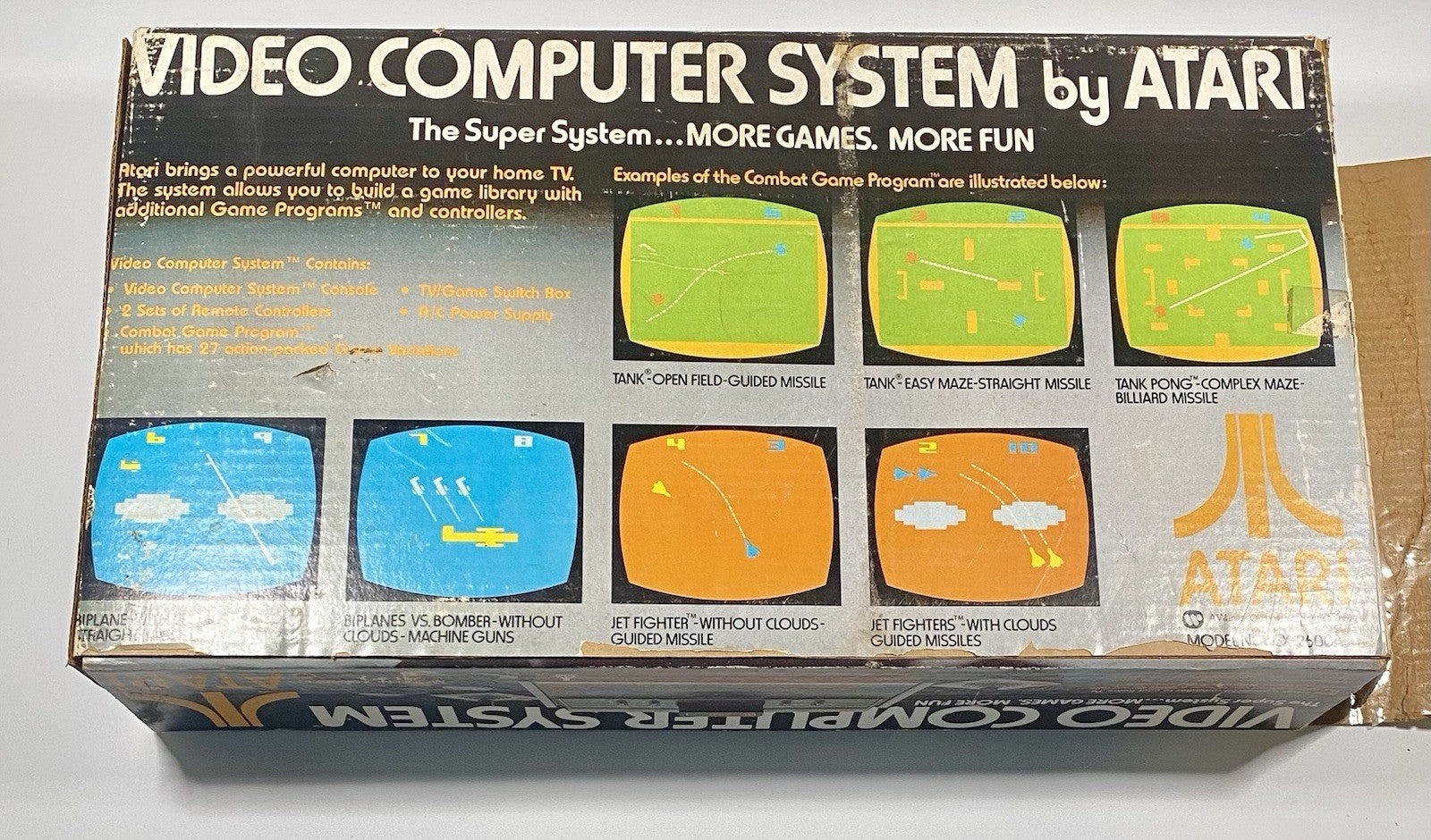 Atari 2600 Console CIB W/ Joysticks, Paddles, Manual, Combat Game & More! Tested