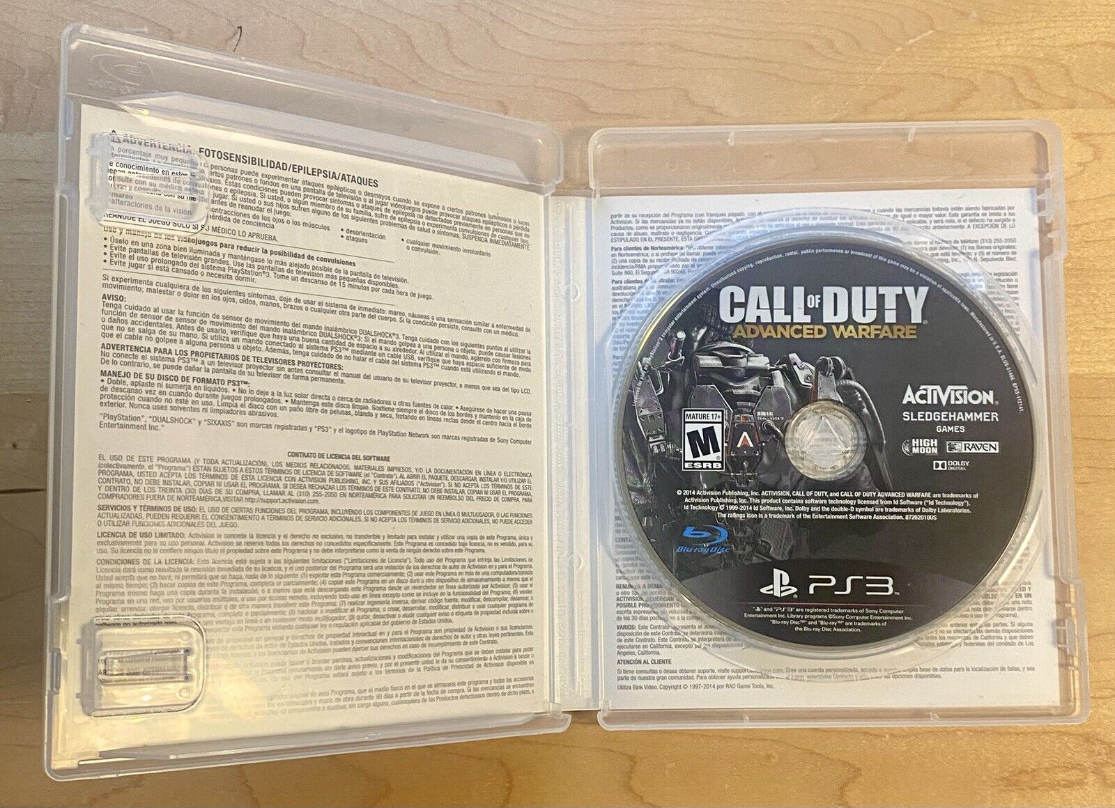 Call Of Duty Advanced Warfare, Ghosts, Black Ops & Modern Warfare 3 Lot, PS3