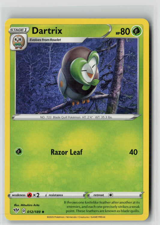 Dartrix (SWSH03: Darkness Ablaze 012/189) NM