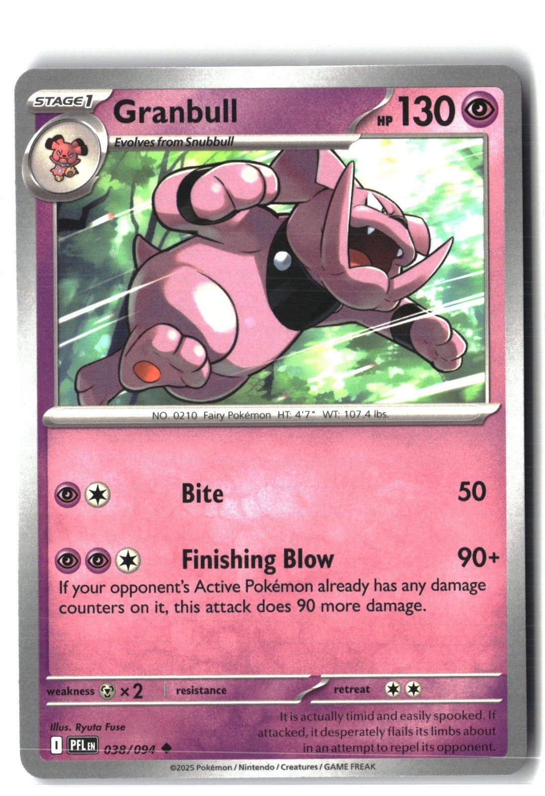 Granbull (Phantasmal Flames 038/094) NM