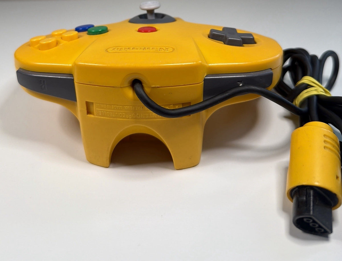 Yellow N64 Nintendo 64 Controller OEM w/ 8BitDo Hall Effect Joystick Tested