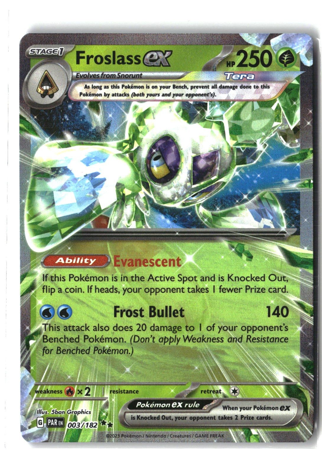 Froslass ex Holofoil NM (Paradox Rift 003/182)