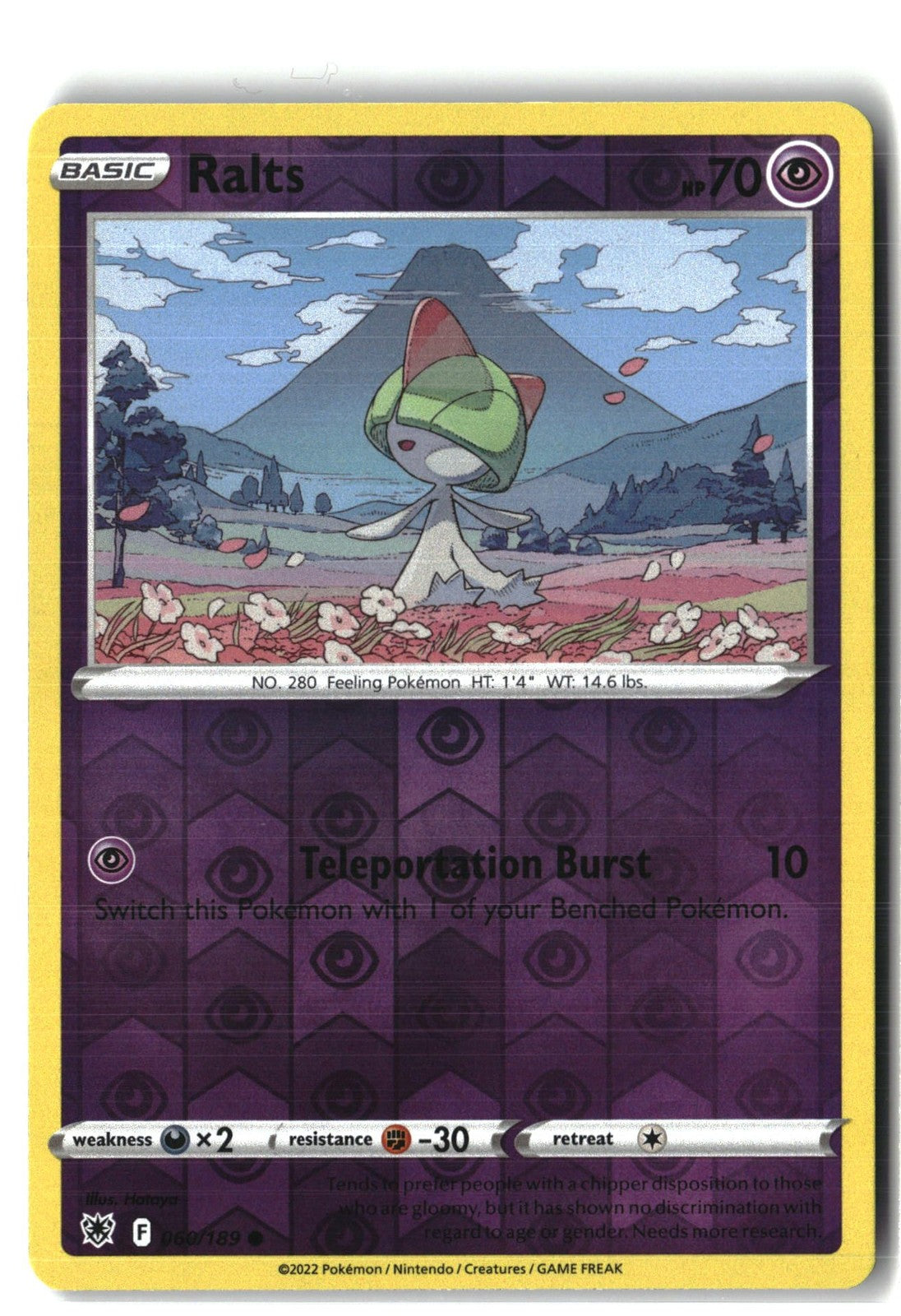 Ralts Reverse Holofoil NM (SWSH10: Astral Radiance 060/189)