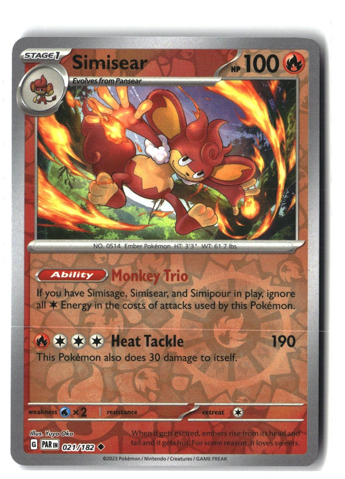 Simisear Reverse Holofoil NM (Paradox Rift 021/182)