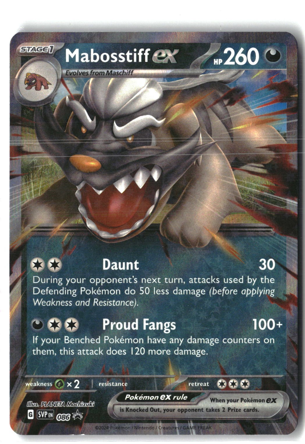 Mabosstiff ex Holofoil NM (SV: Scarlet & Violet Promo Cards 086)