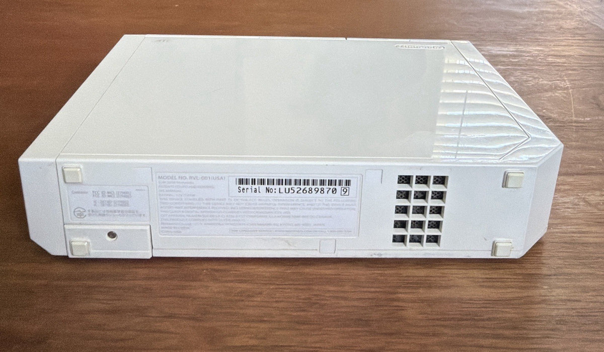 Nintendo Wii Console RVL-001 Complete Tested GC Compatible W/ 12 Download Games