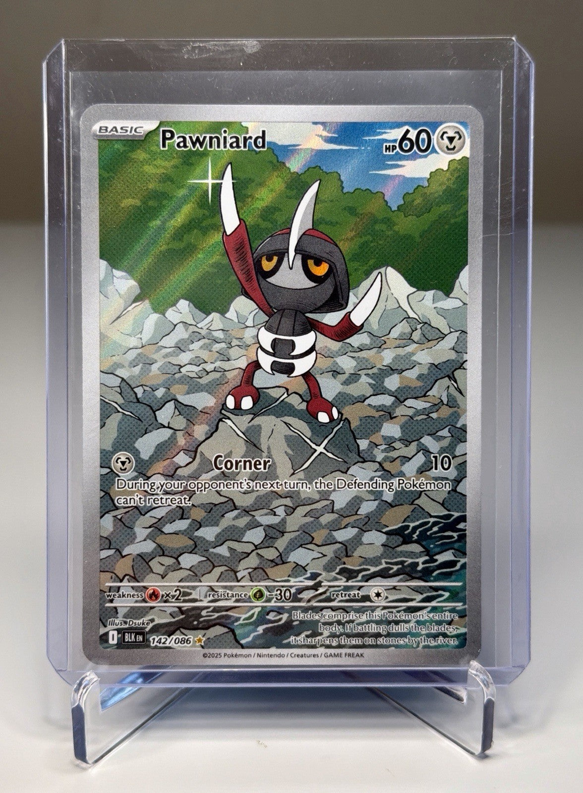 Pawniard Black Bolt Holo Card 142/086 SV Near Mint Condition NM Pokemon