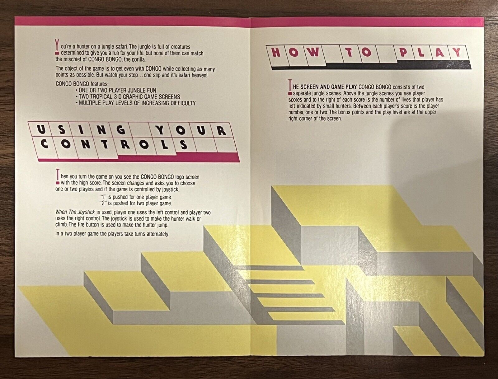 Congo Bongo (Atari 5200, 1984) with Manual 