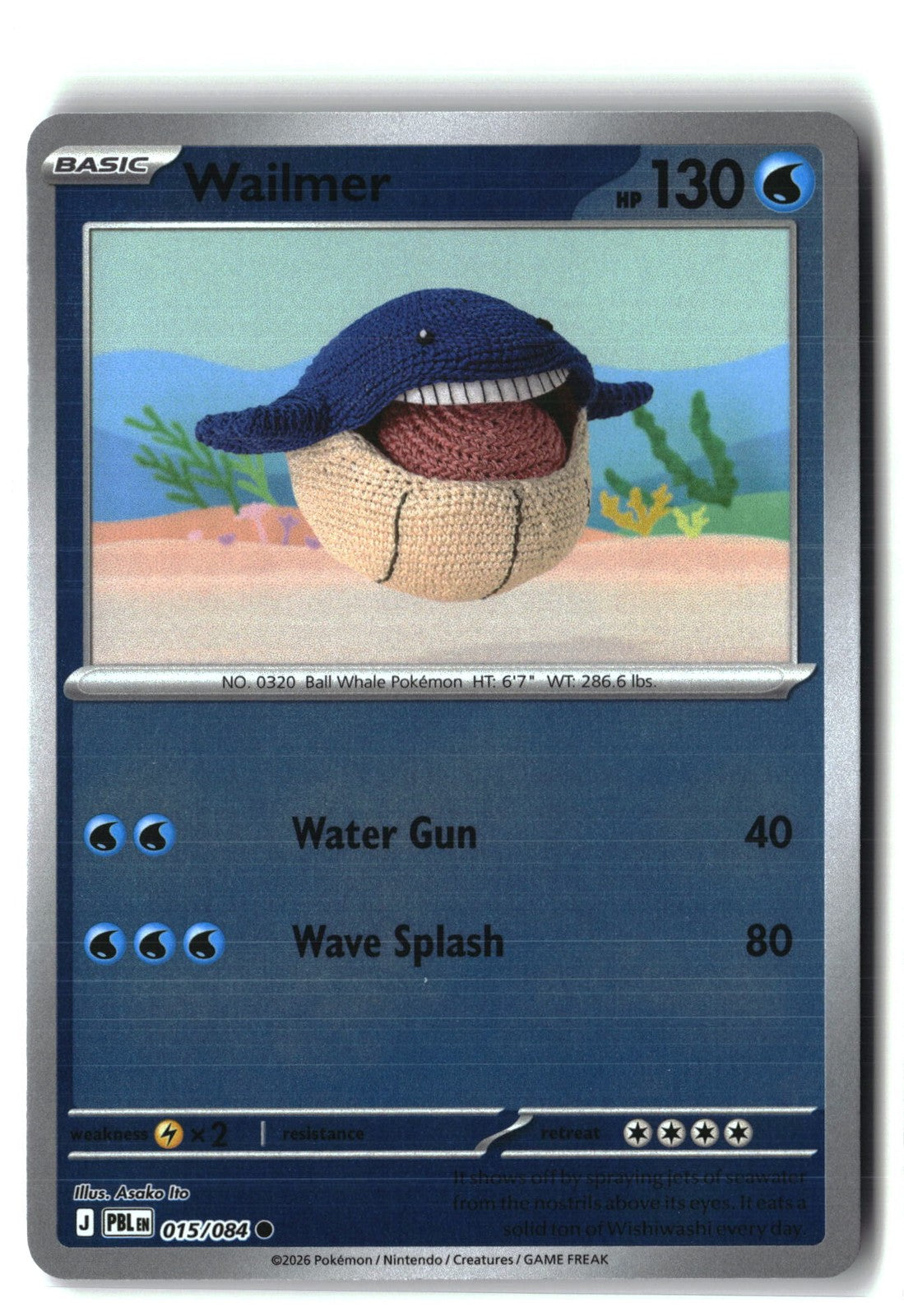 Wailmer Reverse Holofoil NM (Pitch Black 015/084)
