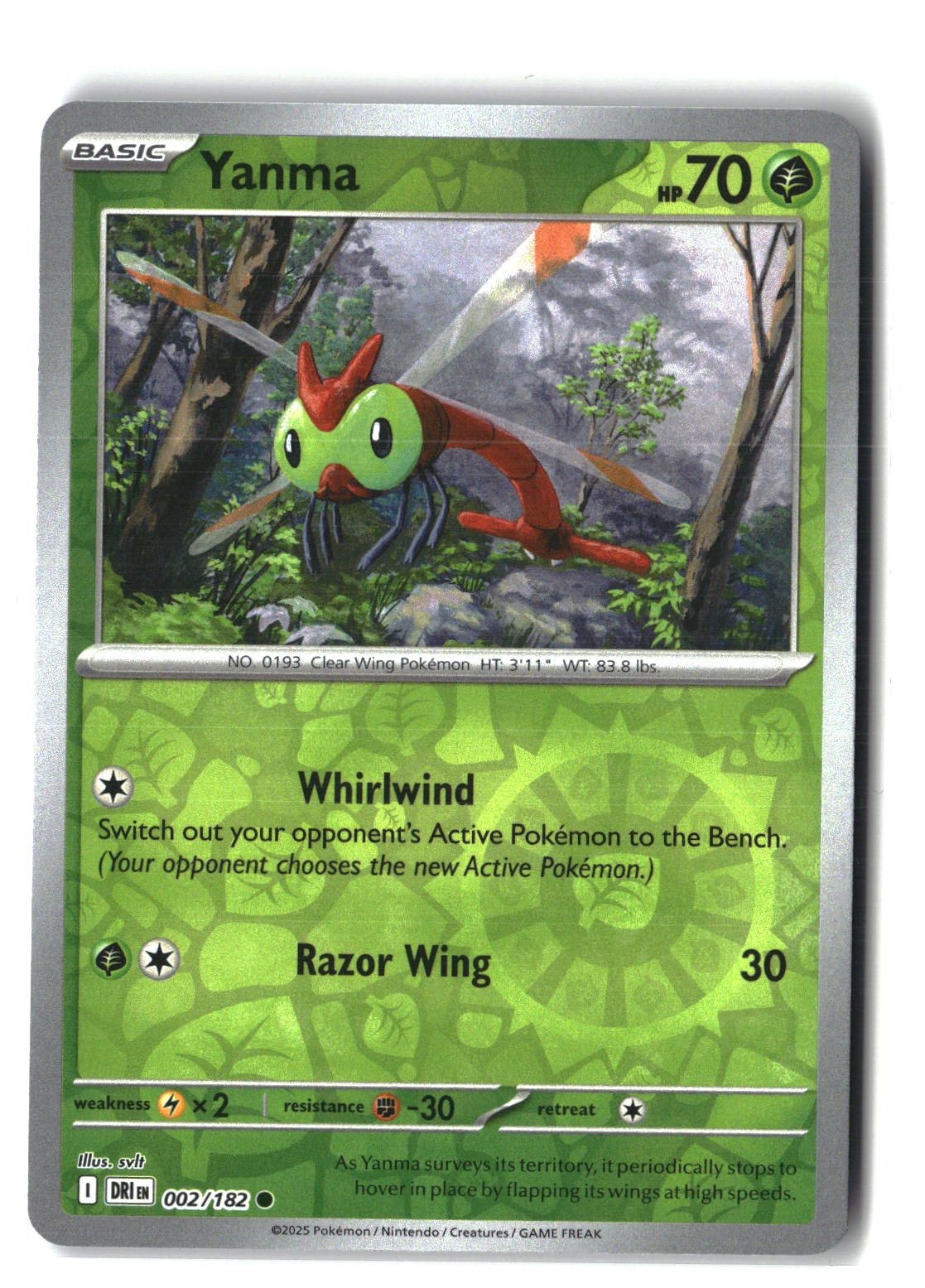 Yanma Reverse Holofoil NM (Destined Rivals 002/182)