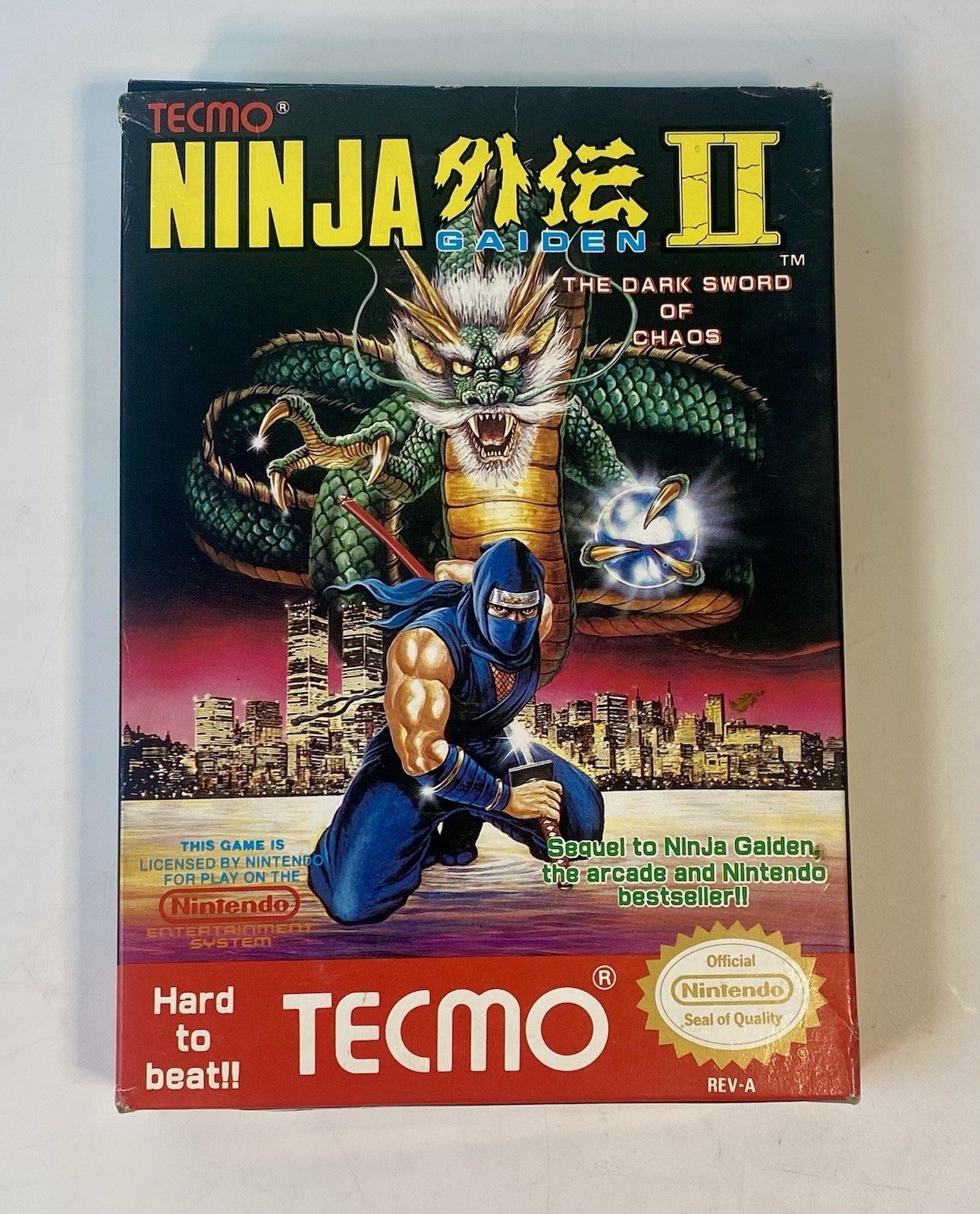 Ninja Gaiden II 2 The Dark Sword of Chaos Nintendo NES Complete in Box CIB Works