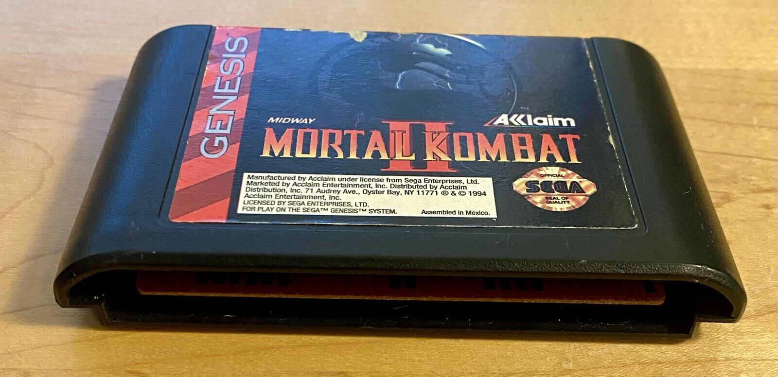 Mortal Kombat II 2 (Sega Genesis, 1994) Authentic, Tested & Works, Cart Only