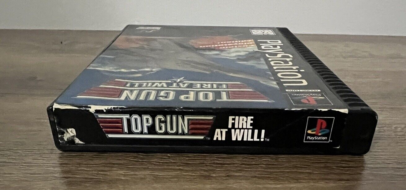 Top Gun: Fire at Will! (PlayStation 1) LONG CASE No Manual Tested And Works!