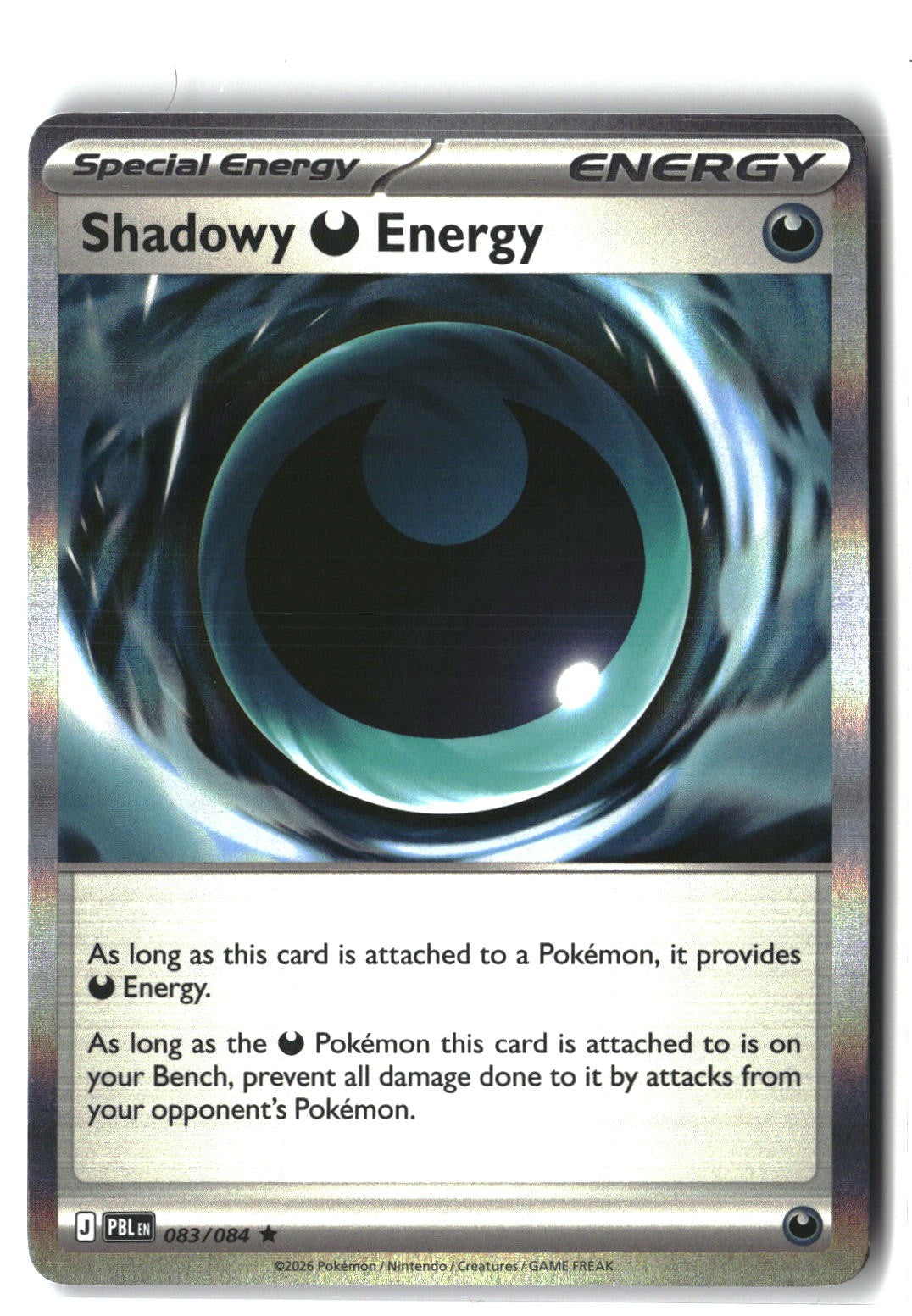 Shadowy Darkness Energy Holofoil NM (Pitch Black 083/084)