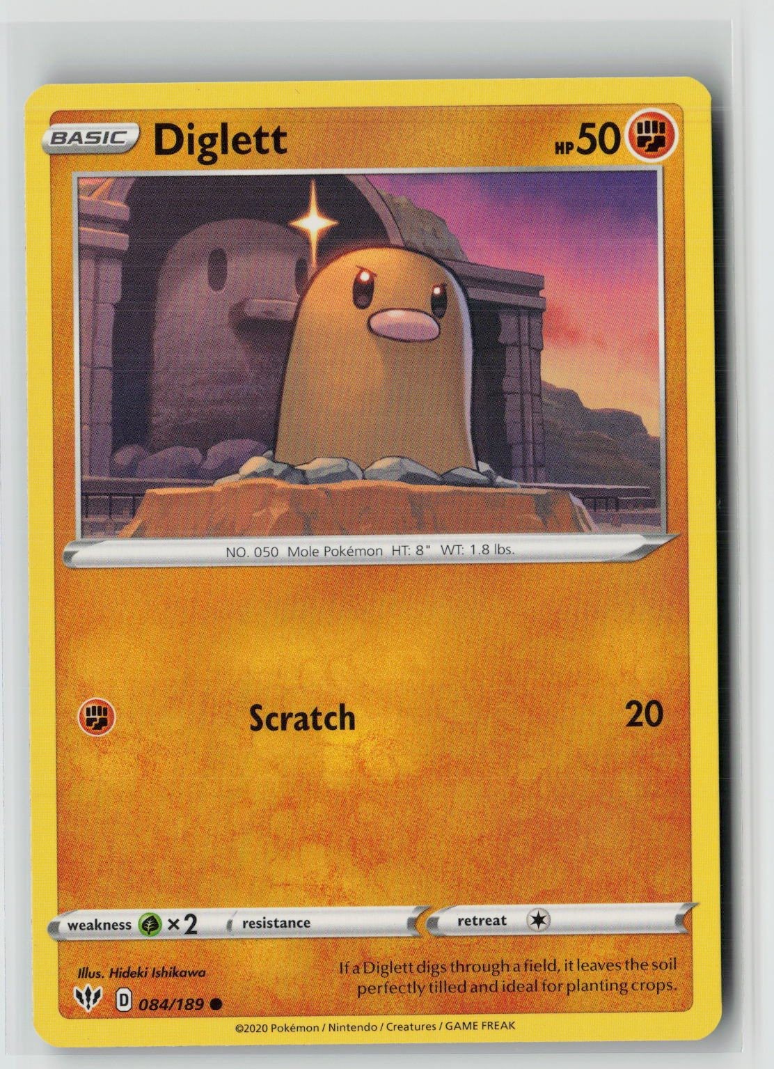 Diglett (SWSH03: Darkness Ablaze 084/189) NM