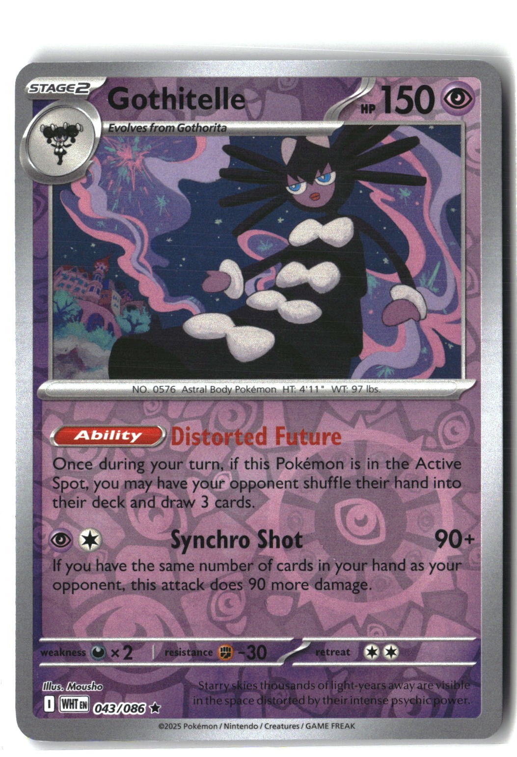 Gothitelle Reverse Holofoil NM (SV: White Flare 043/086)