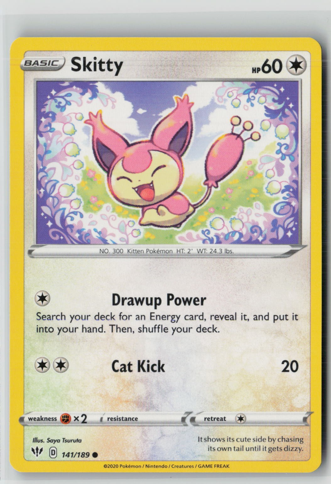 Skitty (SWSH03: Darkness Ablaze 141/189) NM