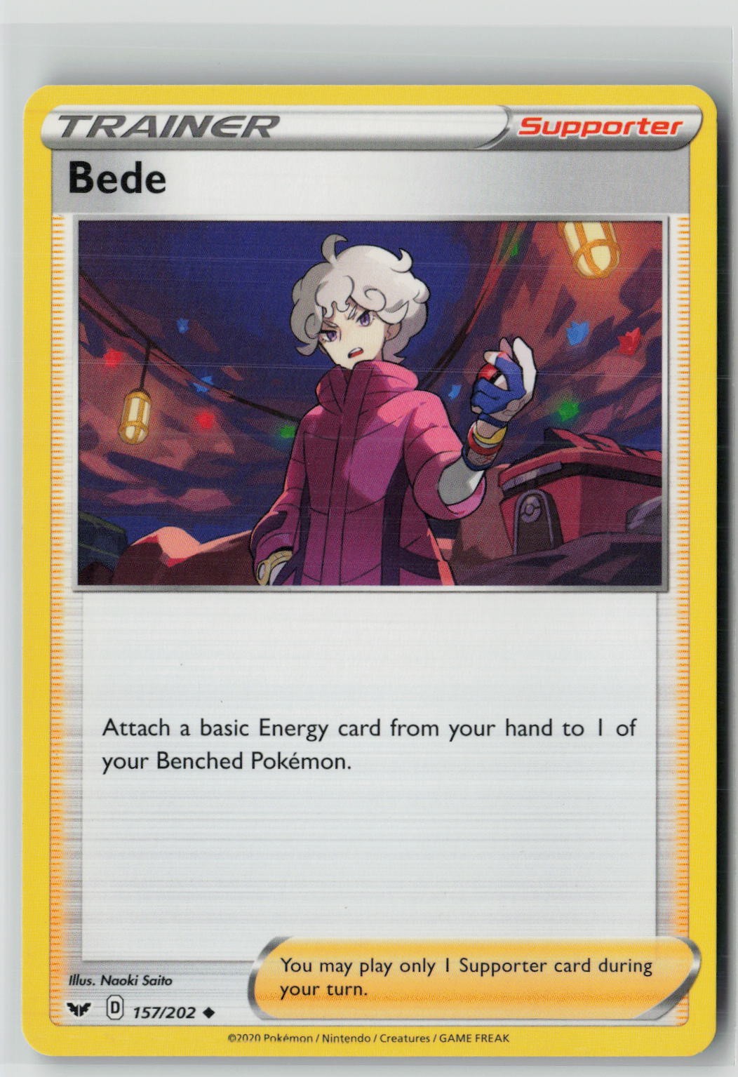 Bede (SWSH01: Sword & Shield Base Set 157/202) NM