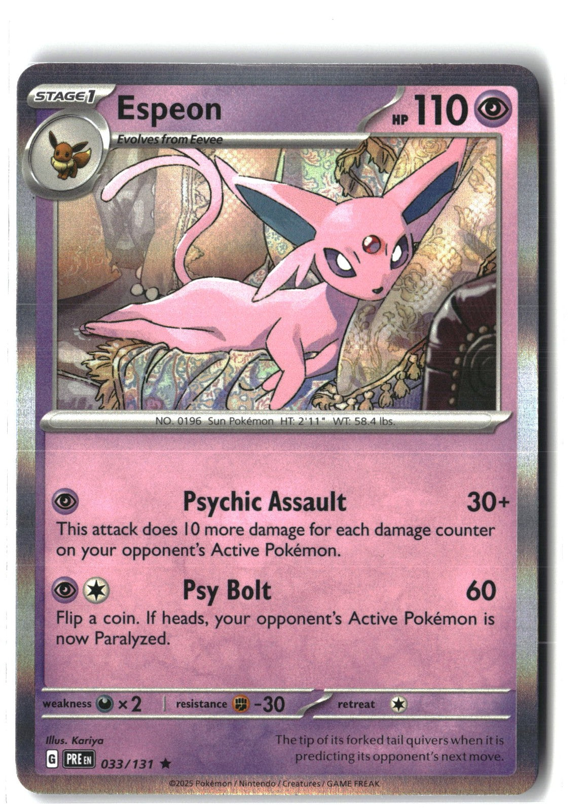 Espeon Holofoil NM (SV: Prismatic Evolutions 033/131)